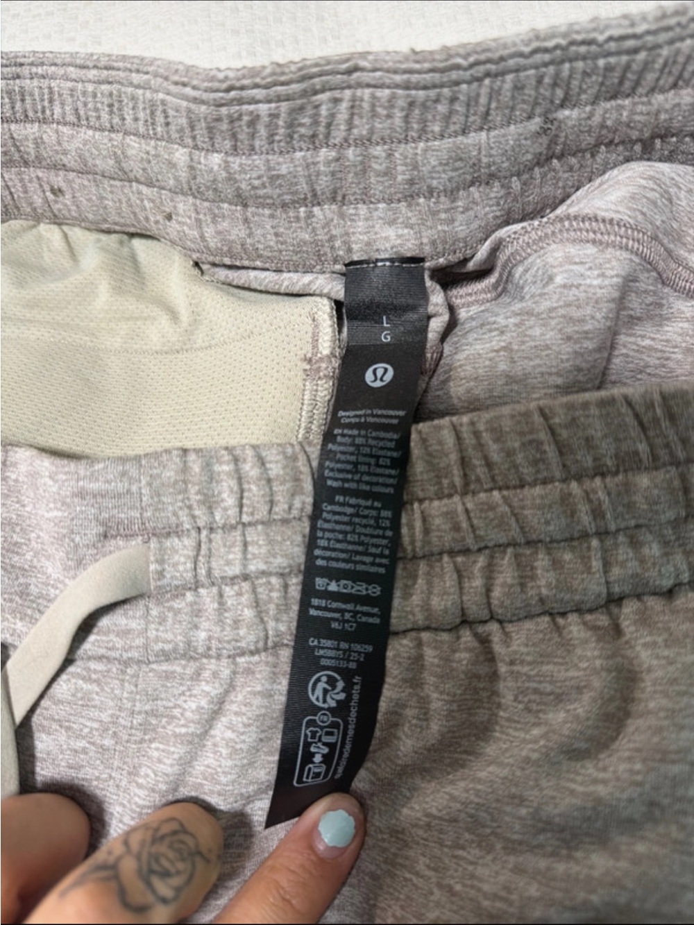 lululemon athletica Heathered Light Gray Women's Jogger Pants